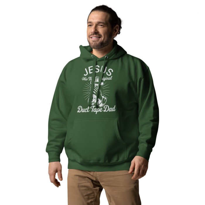 Jesus Duct Tape Dad Hoodie - Image 6