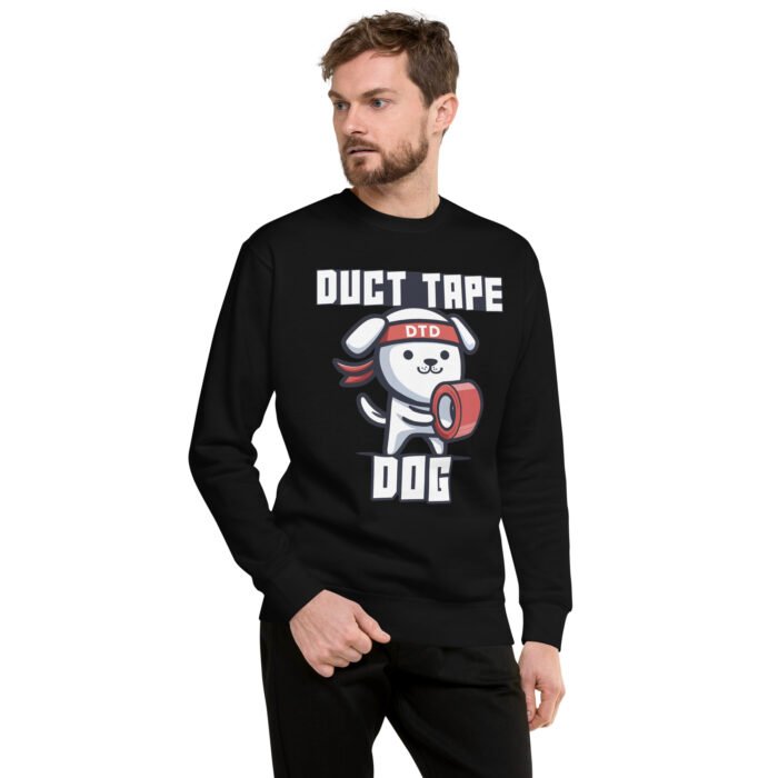 Duct Tape Dog Sweatshirt - Image 1