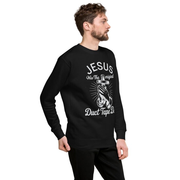 Jesus Duct Tape Dad Sweatshirt - Image 2