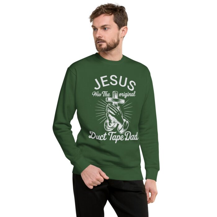 Jesus Duct Tape Dad Sweatshirt - Image 5