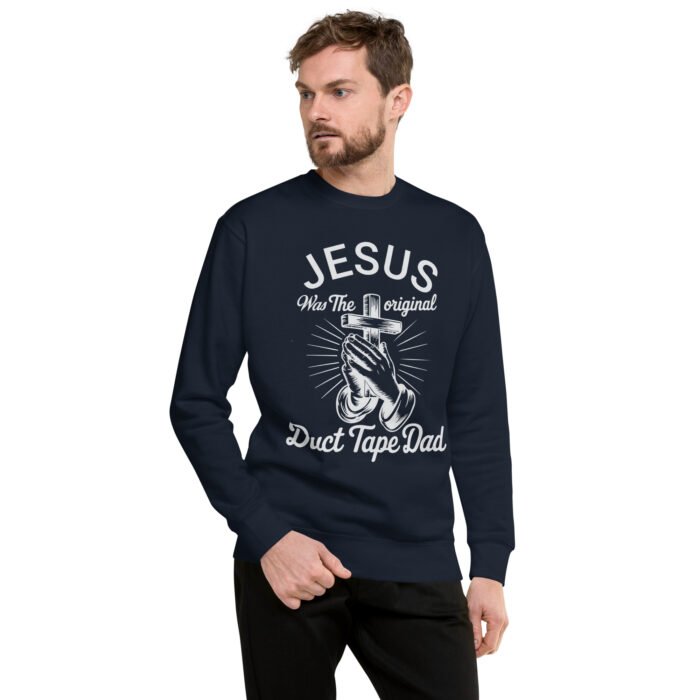 Jesus Duct Tape Dad Sweatshirt - Image 3