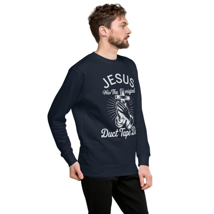 Jesus Duct Tape Dad Sweatshirt - Image 4