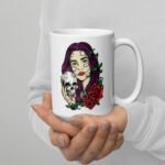 Duct Tape Skull White Glossy Mug - Image 4